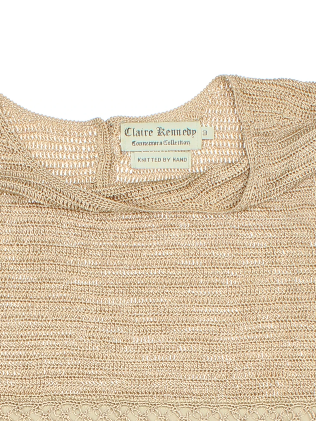 Y2K Hand Knitted Beaded Top (Size XS)