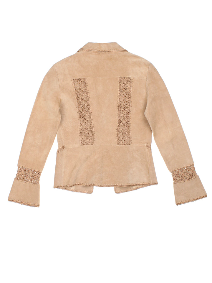 Y2K Crochet Inset Top (Size XXS)