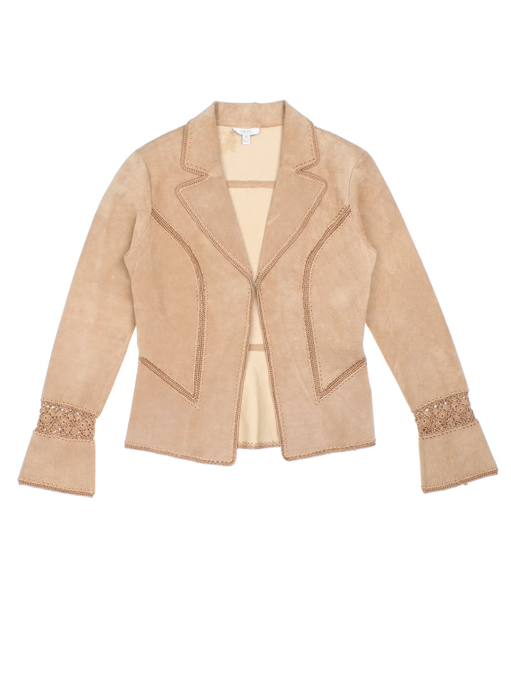 Y2K Crochet Inset Top (Size XXS)