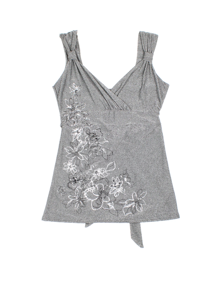 Y2K Lurex Jane Norman Top (Size XXS)