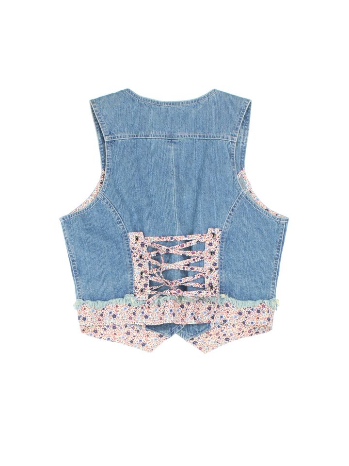 90's Denim Waistcoat (Size XXS)