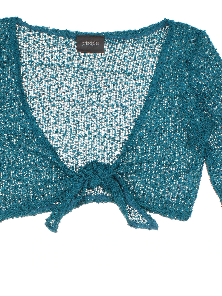 Y2K Tie Front Mesh Cardigan (Size XS)