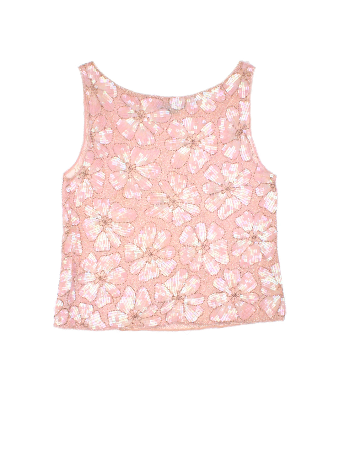 90's Sequin Floral Vest (Size XXS)