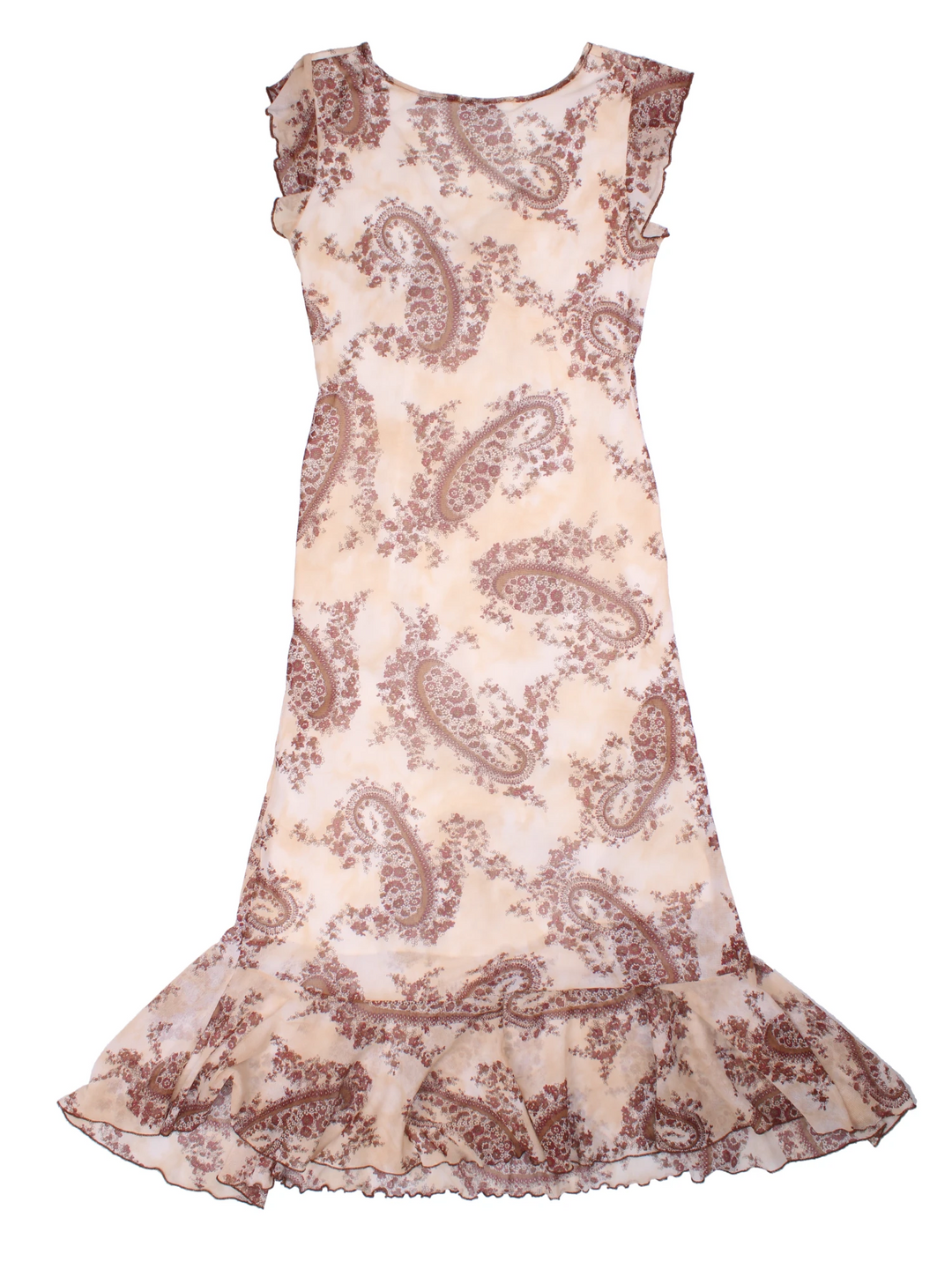 Y2K Paisley Midi Dress (Size XXS)