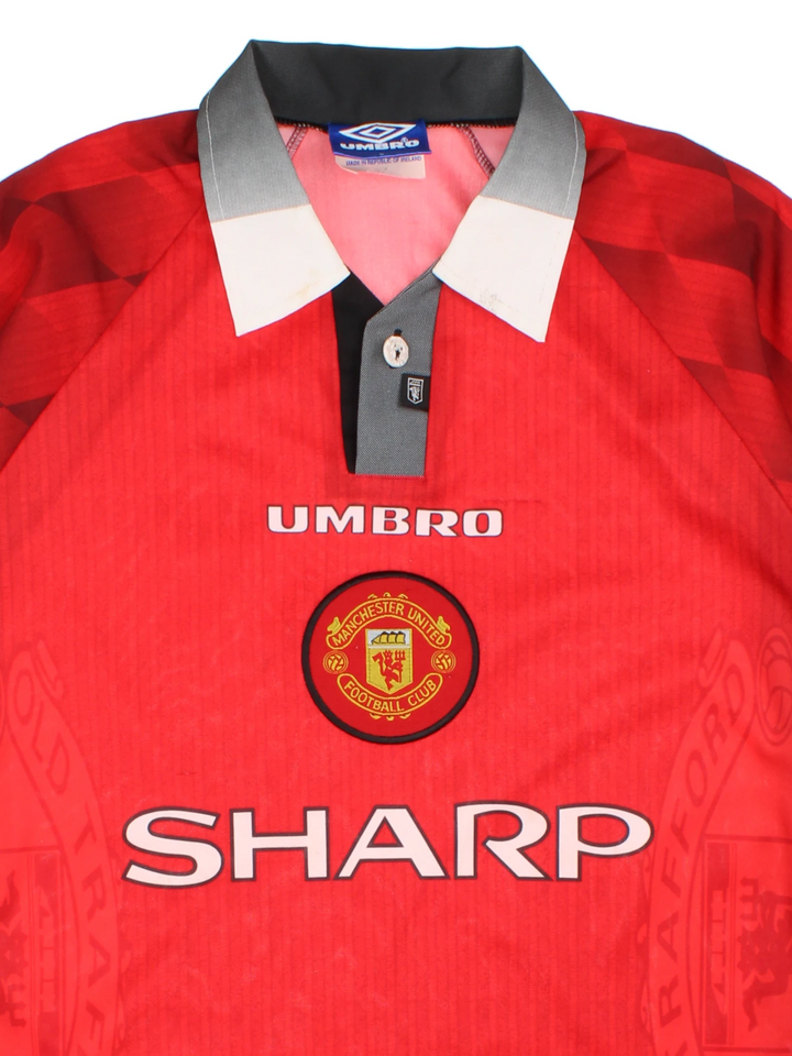 96-98 Umbro Manchester United Home Football Shirt (Size L)