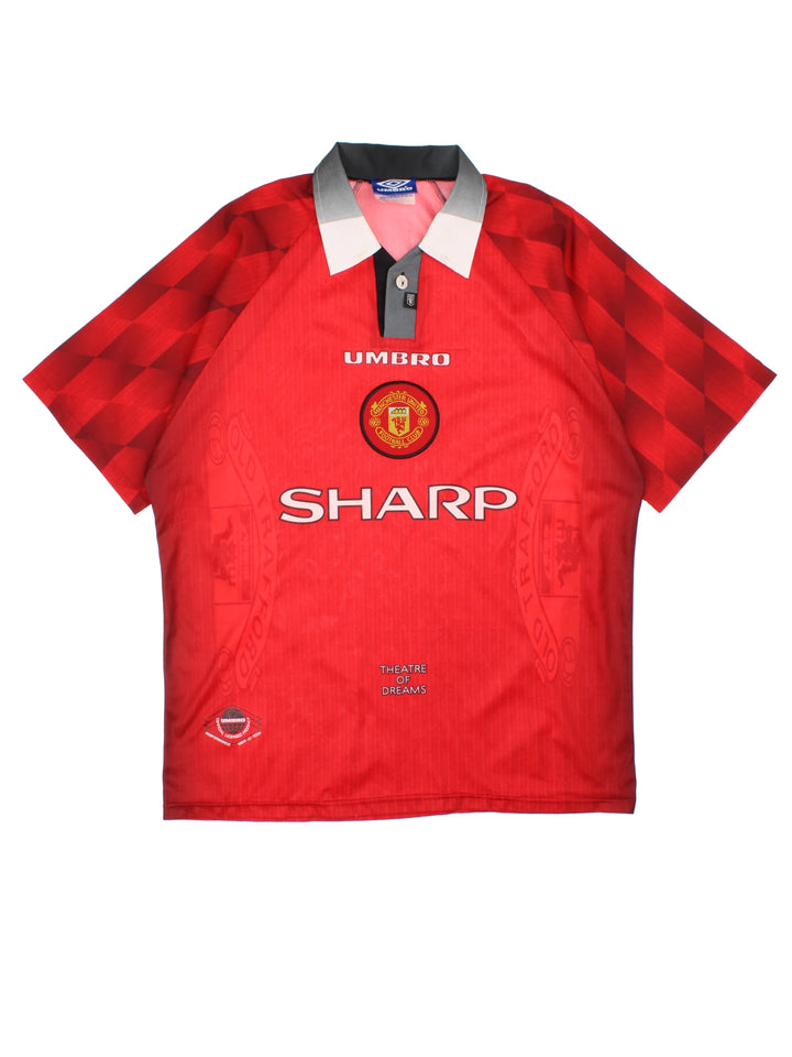 96-98 Umbro Manchester United Home Football Shirt (Size L)