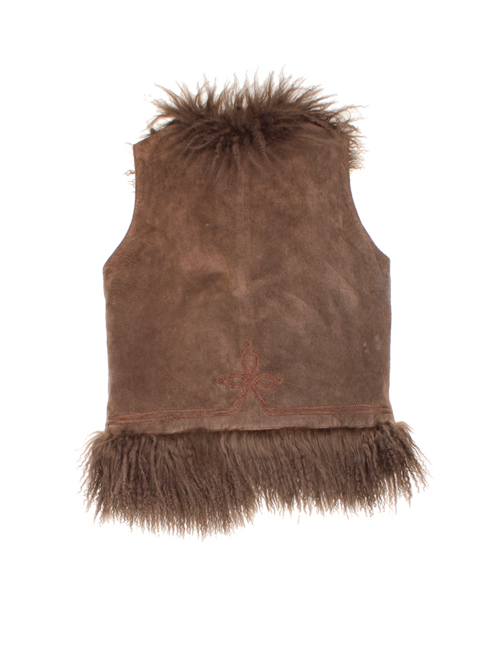 Vintage Mongolian Fur Waistcoat (Size XS)