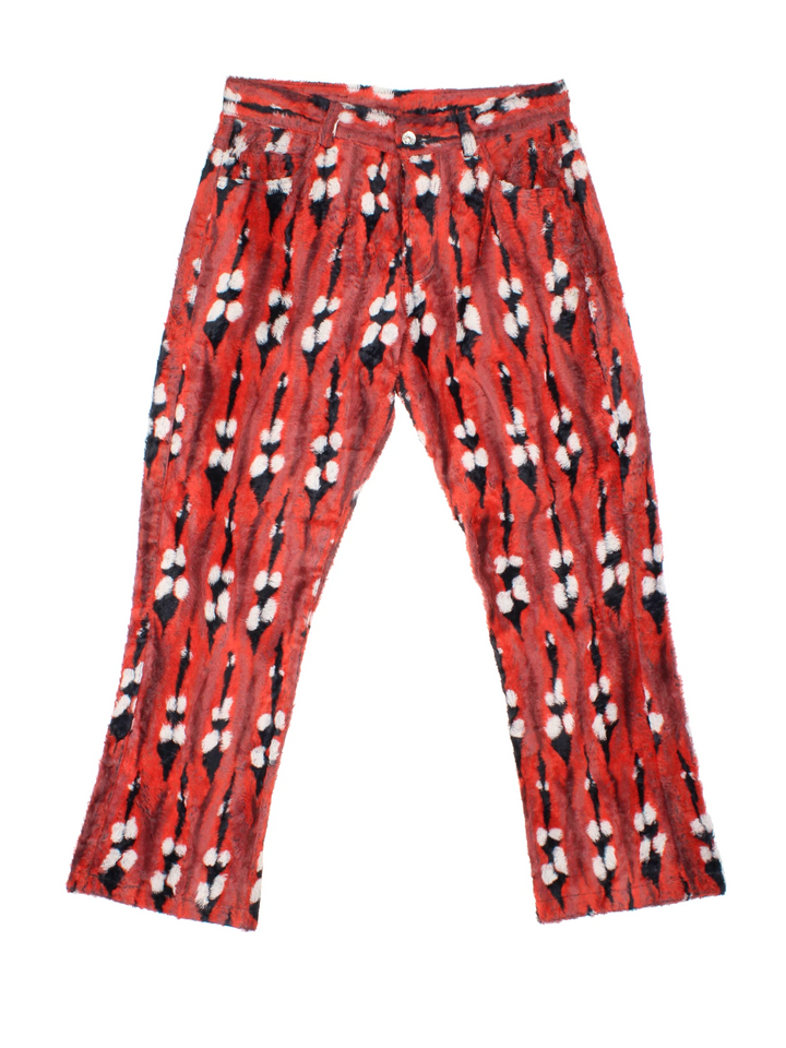 90's Faux Fur Trousers (Size M)