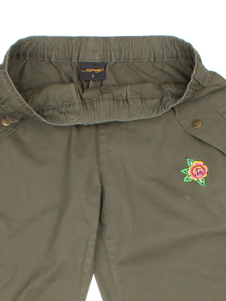 Y2K Ed Hardy Cargo Trousers (Size S)