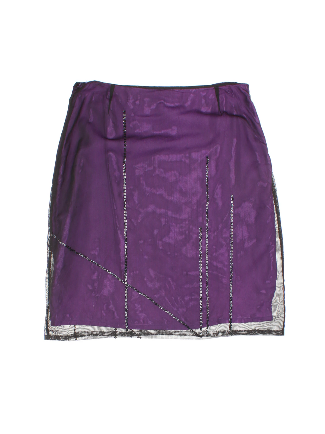 Y2K DKNY Sheer Layered Mini Skirt (Size M)