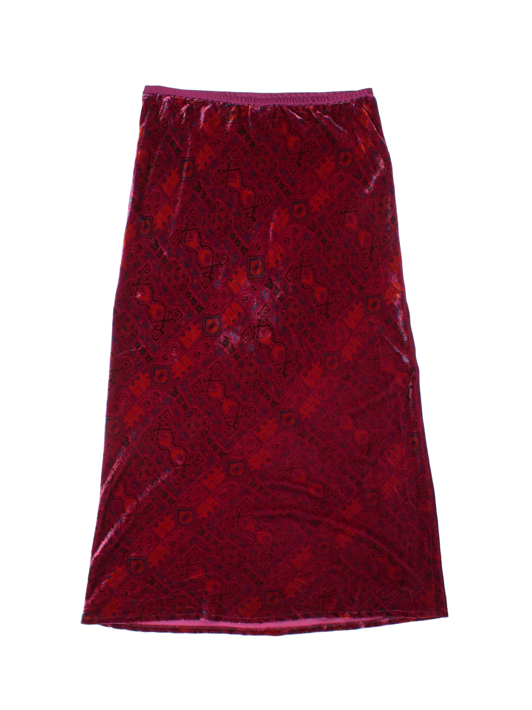 Y2K Velvet Maxi Skirt (Size XL)