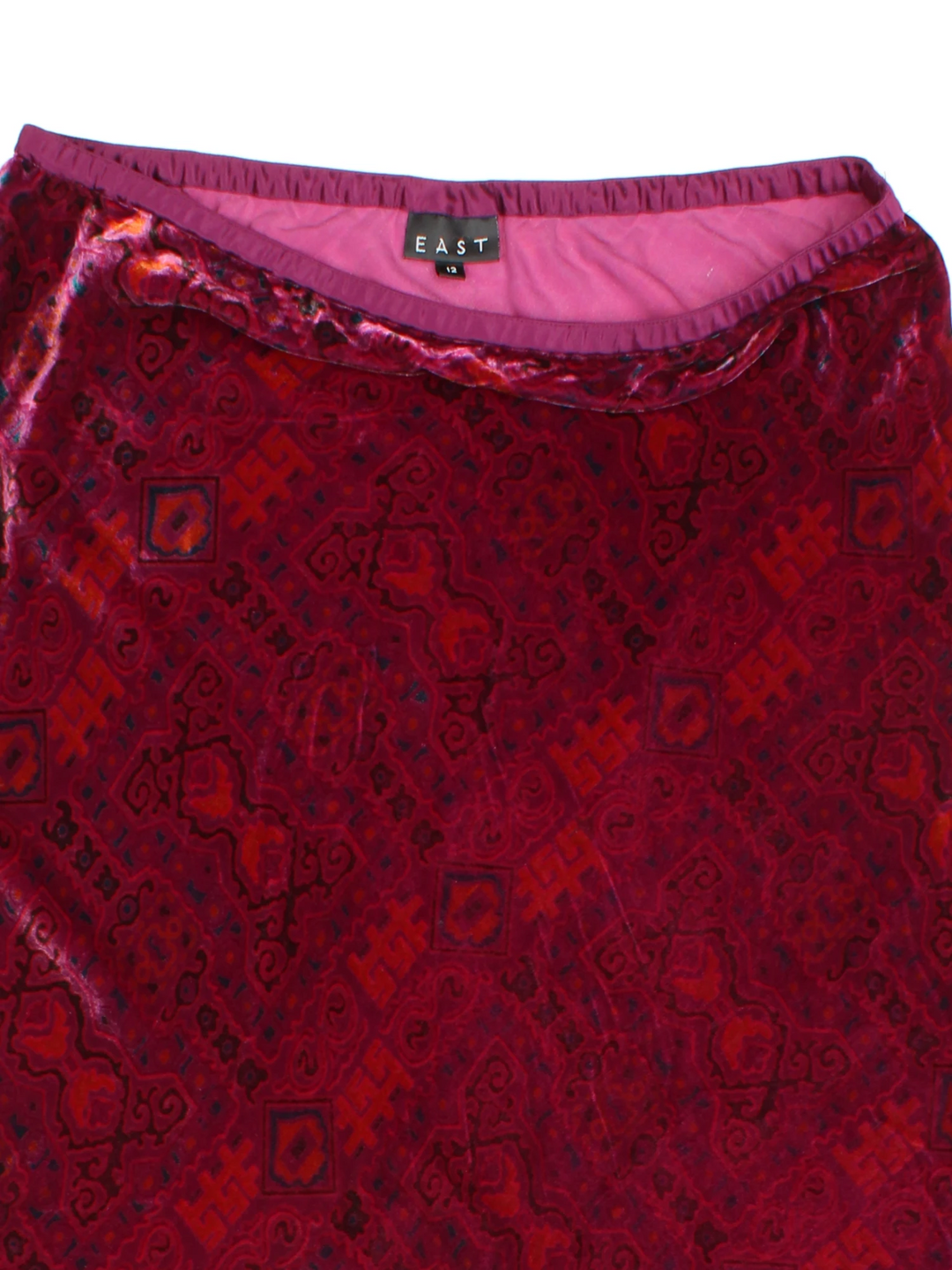 Y2K Velvet Maxi Skirt (Size XL)