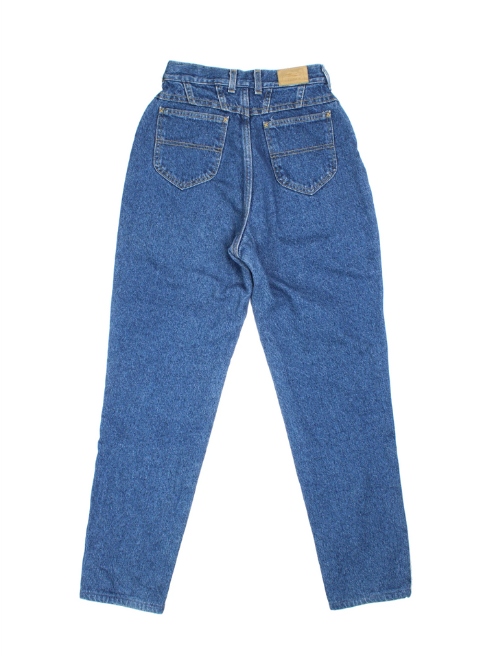 L.L Bean Checked Lined High Waisted Jeans (Size L)