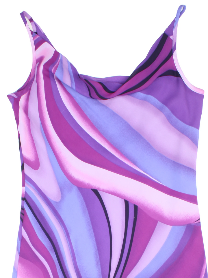 Y2K Cowl Neck Midi Dress (Size S)