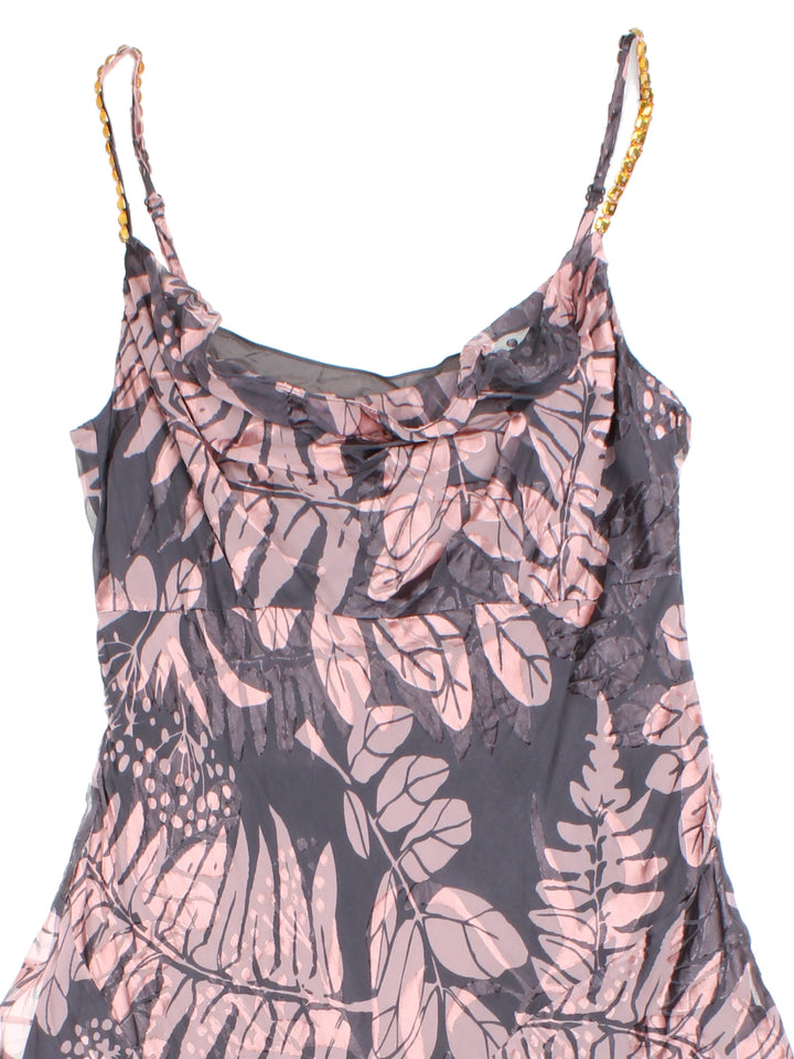 Y2K Floral Midi Dress (Size L)