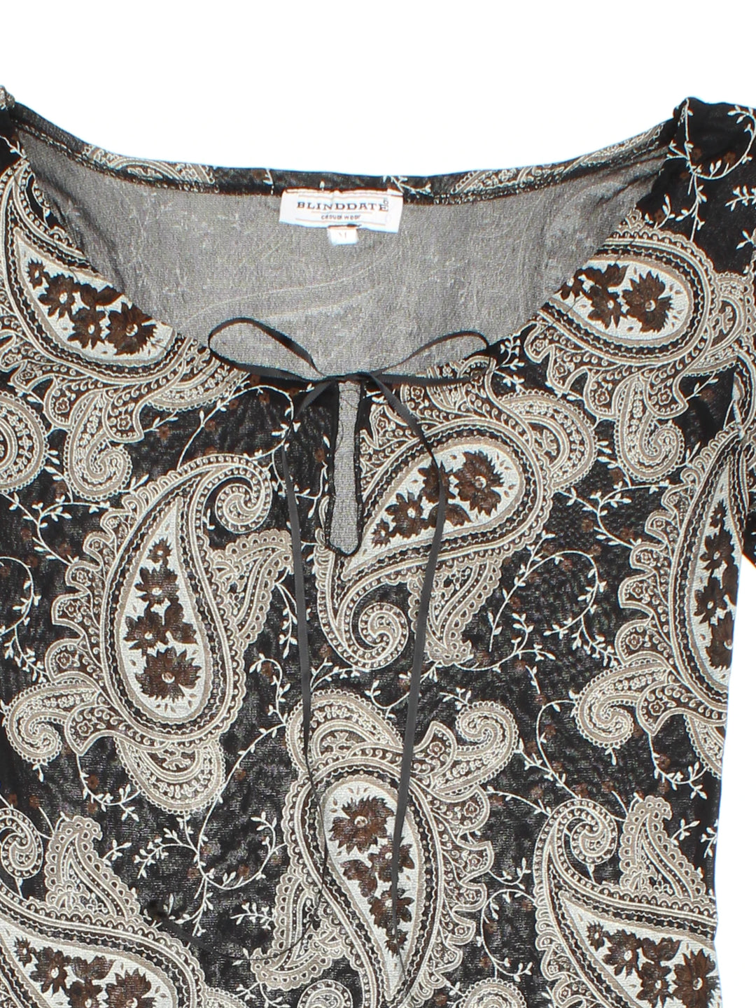 Y2K Paisley Top (Size XXS)