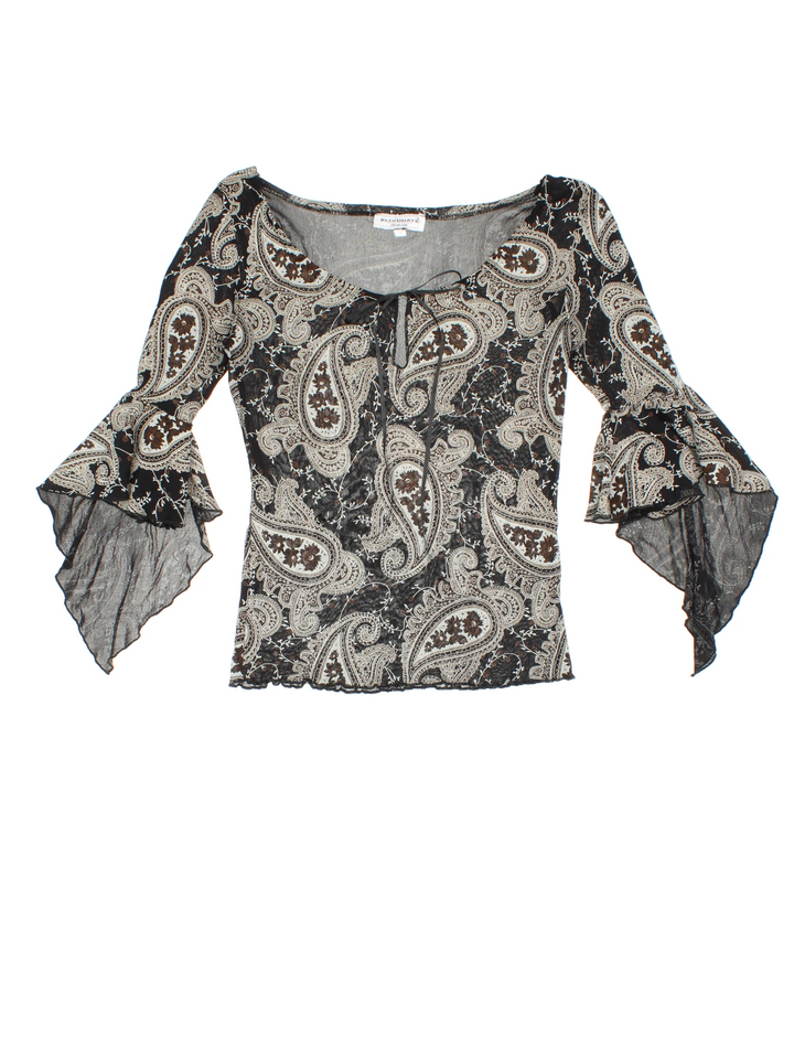 Y2K Paisley Top (Size XXS)