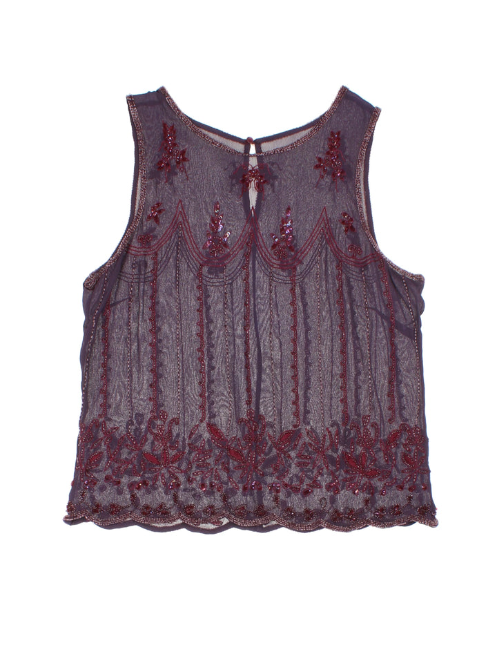 Vintage Sequin Top (Size XXS)