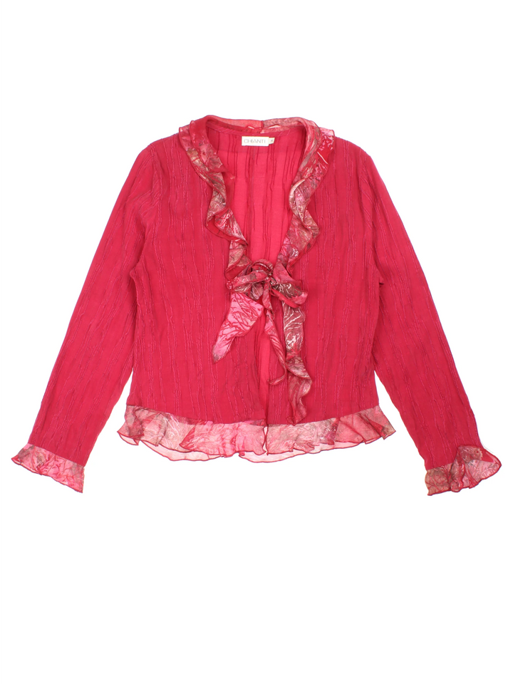 Y2K Sheer Tie Front (Size M)