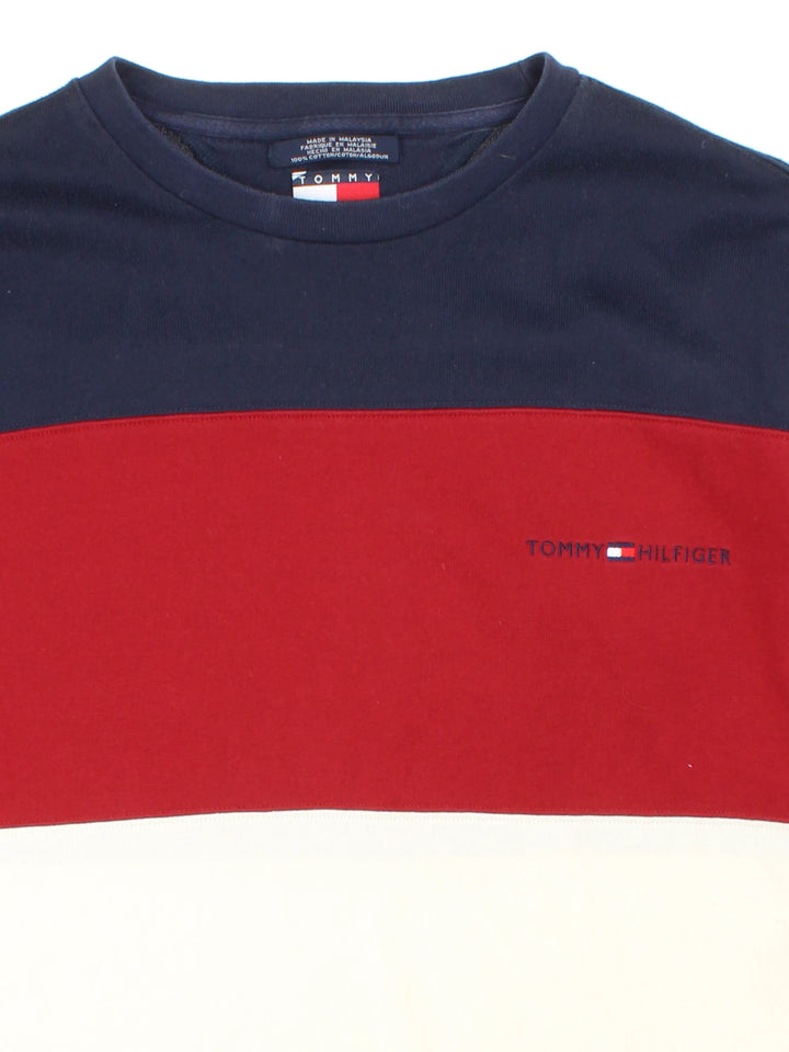 Tommy Hilfiger Stripe Long Sleeved  T-Shirt (Size L)