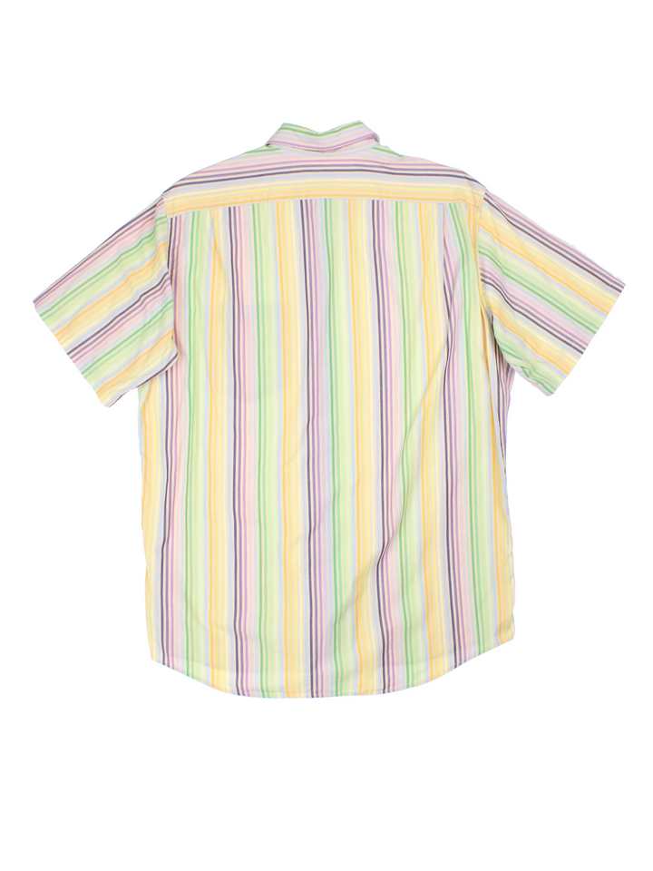 Lacoste Striped Short Sleeve Shirt (Size L)