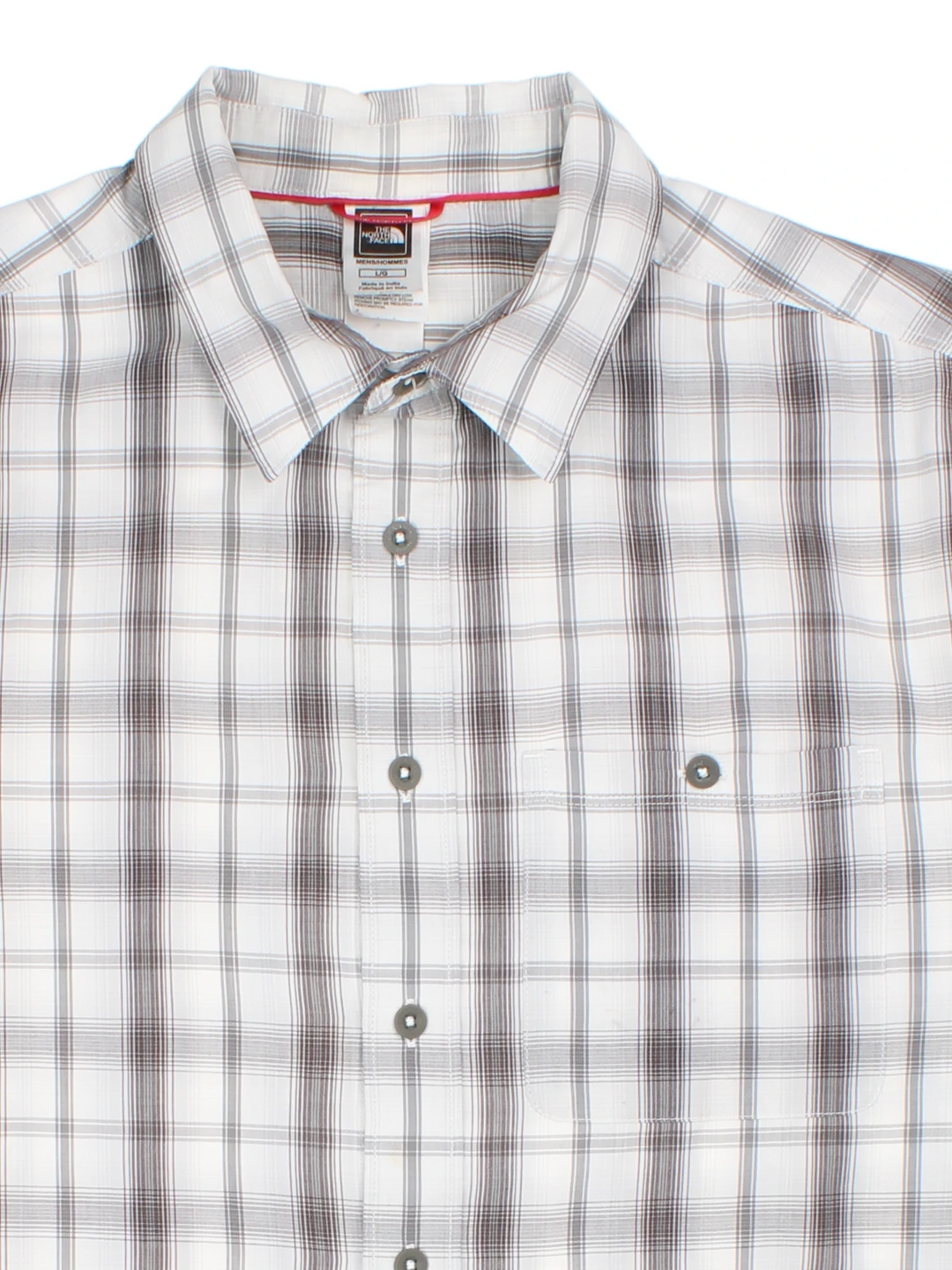 The North Face Plaid Short Sleeve Shirt (Size L)