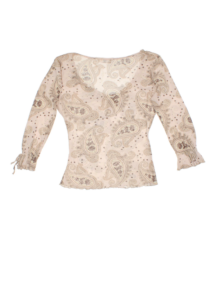 Y2K Paisley Top (Size S)