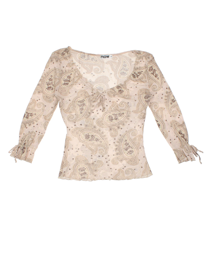 Y2K Paisley Top (Size S)