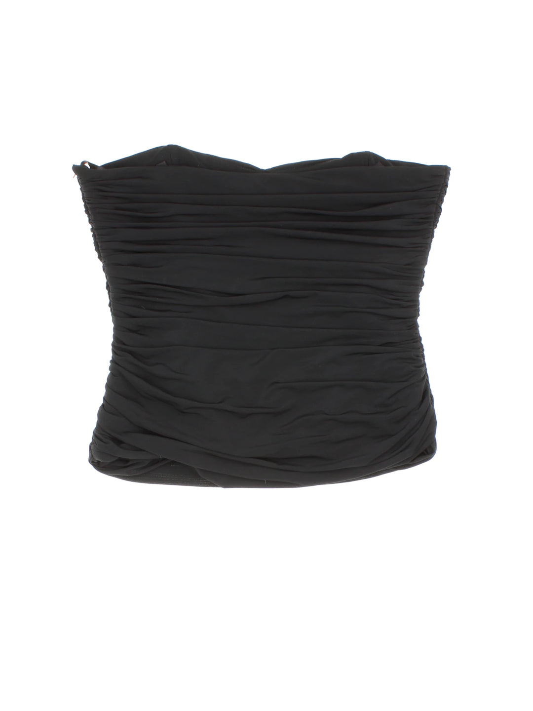 Y2K Strapless Ruched Bandeau Top (Size L)