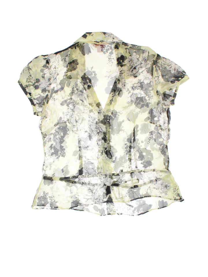 Monsoon Sheer Floral Blouse (Size L)