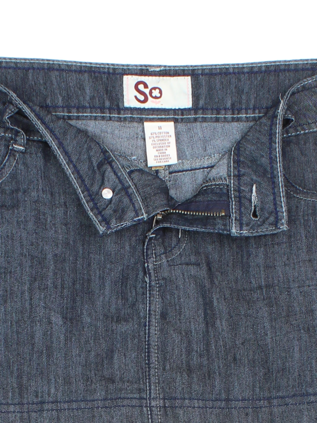 Y2K Denim Mini Skirt (Size L)