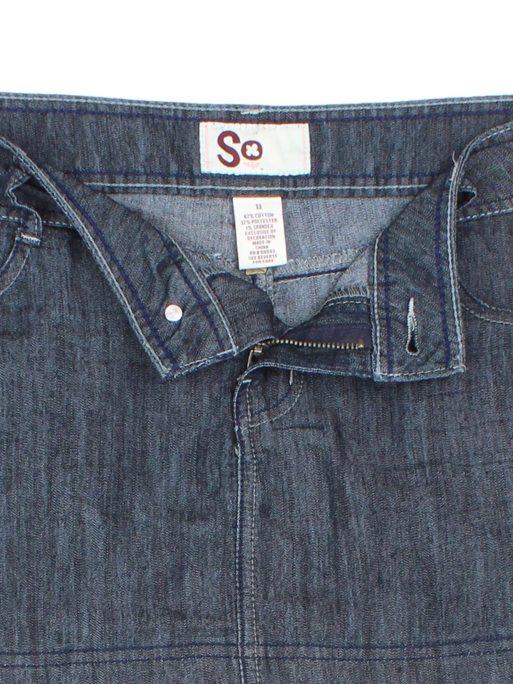 Y2K Denim Mini Skirt (Size L)