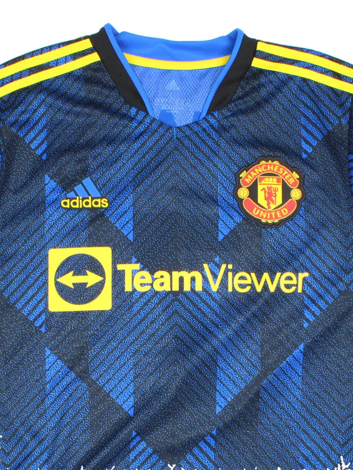 Manchester United 2021-22 Ronaldo #7 Adidas Third Football Shirt (Size L)