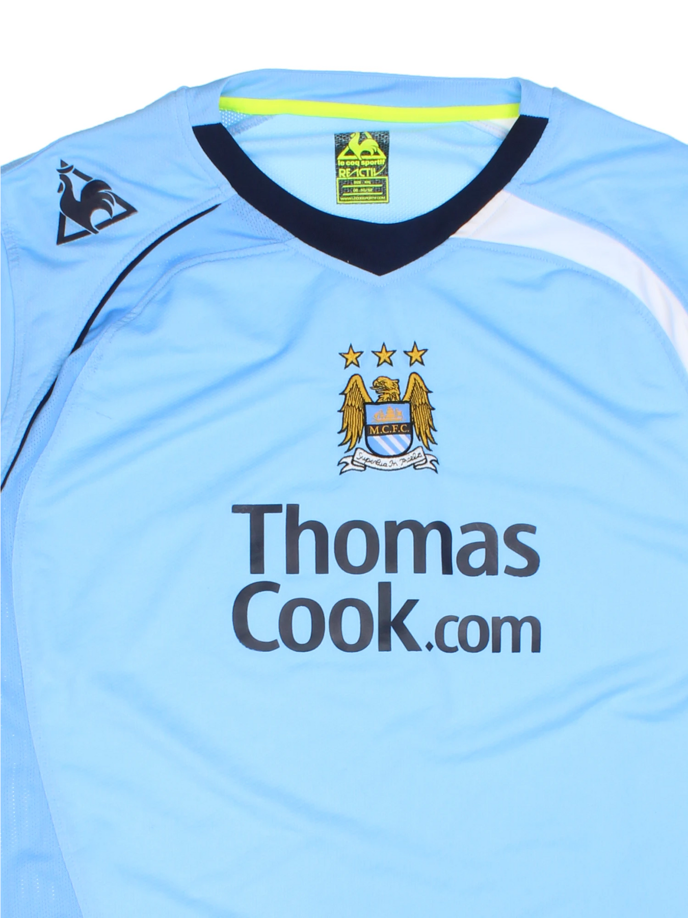 Manchester City 2008-09 Le Coq Sportif Home Football Shirt (Size Manchester City 2008-09 Le Coq Sportif Home Football Shirt (Size