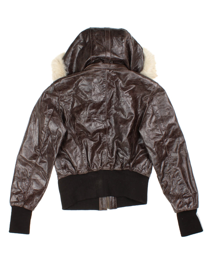 Avatrix Leather Bomber Jacket (Size M)