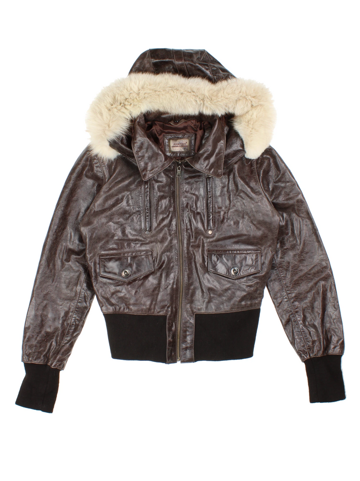 Avatrix Leather Bomber Jacket (Size M)