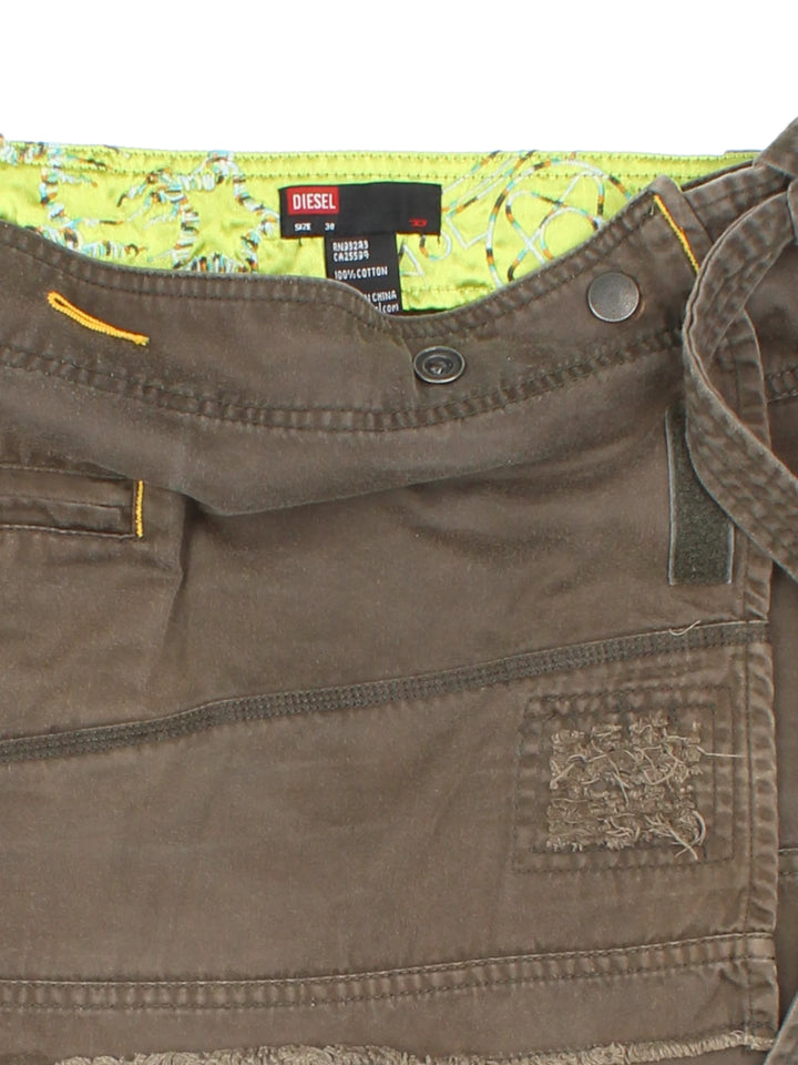 Y2K Diesel Mini Wrap Skirt (Size XXL)