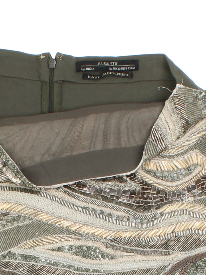 Y2K All Saints Sequin Mini Skirt (Size M)