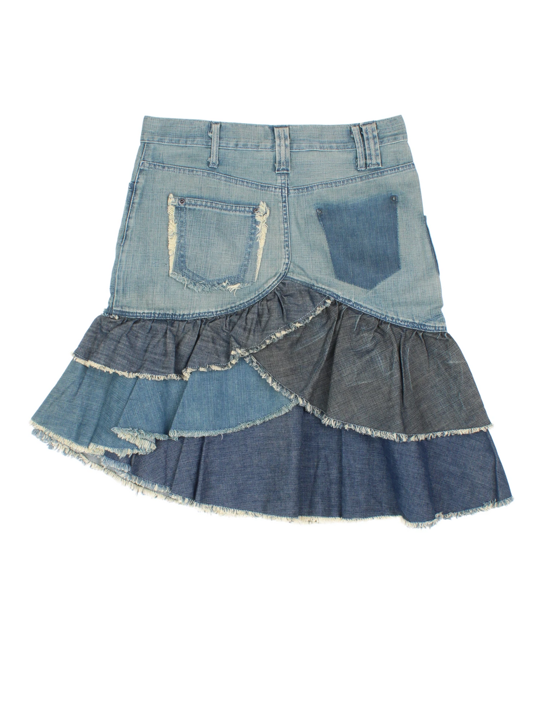 Y2K Denim Layered Skirt (Size M)