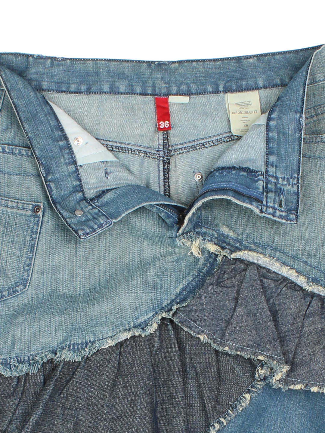 Y2K Denim Layered Skirt (Size M)