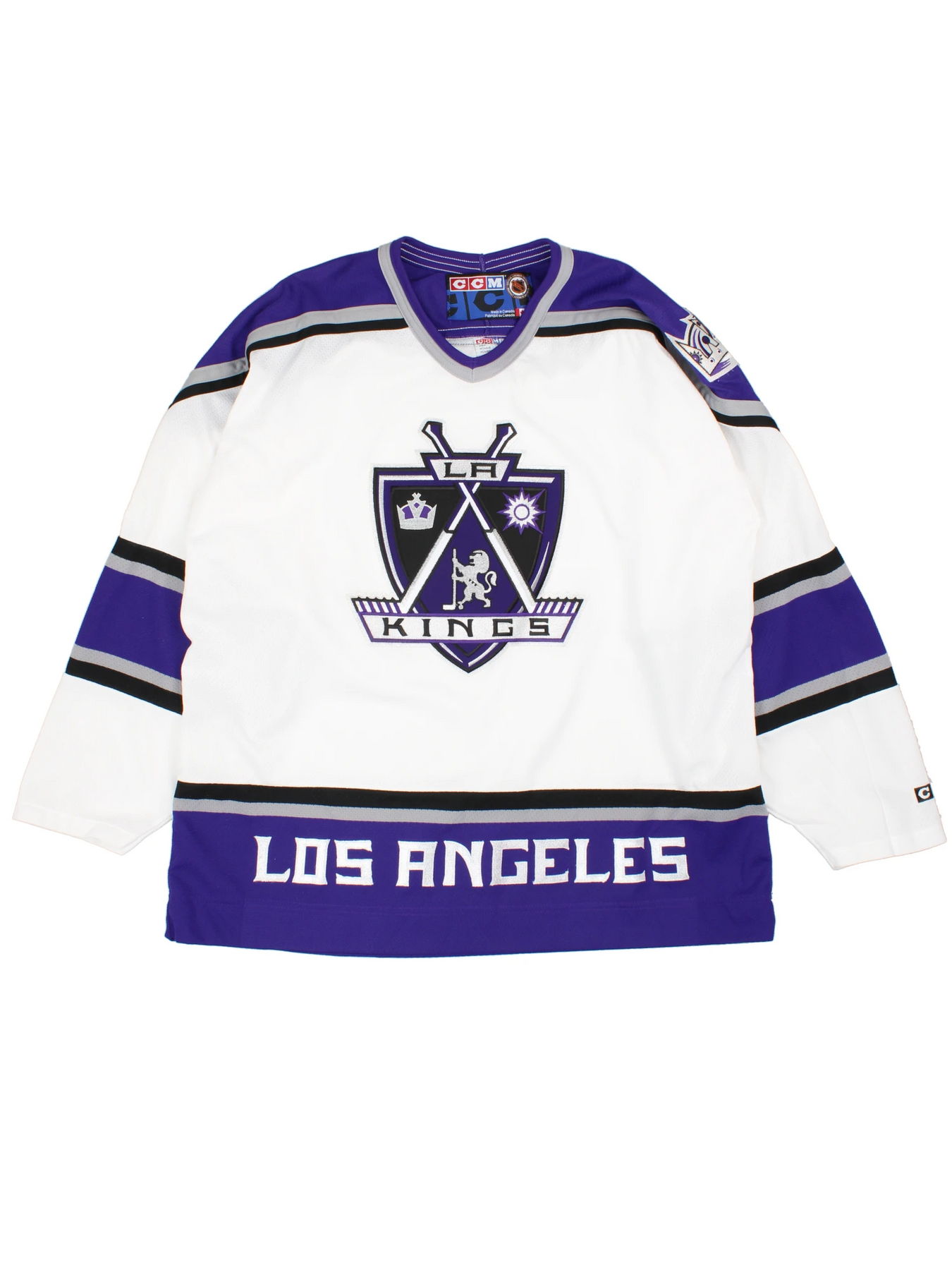 la kings jersey dress LUC ROBITAILLE LOS ANGELES KINGS ORIGINAL 2003 KOHO PURPLE CROWN JERSEY XL NEW