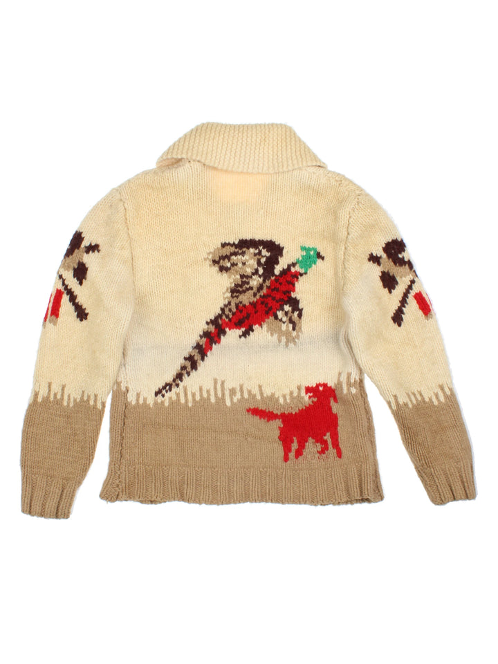 1950's Vintage Hunting Cowichan Cardigan (Size L)