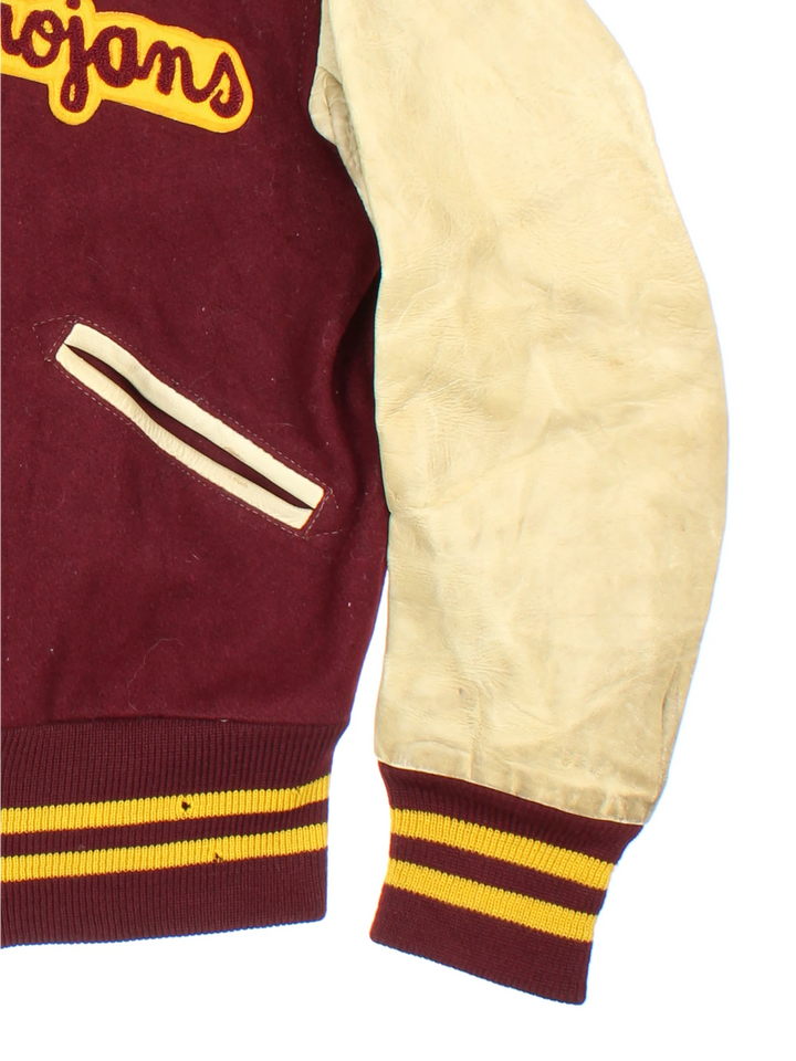 Vintage 1940s-50s USC Trojan Letterman Varsity Jacket (Size S)