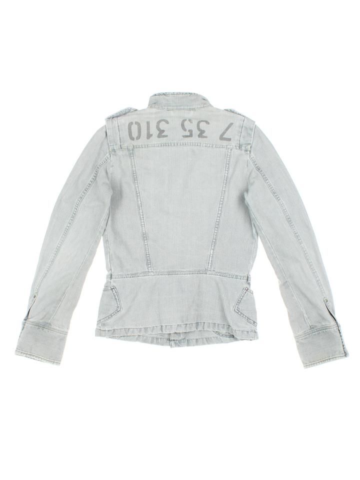 Y2K Diesel Military Denim Jacket (Size S)