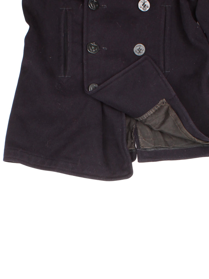 US Navy Pea Coat aus dem Zweiten Weltkrieg mit 10 Knöpfen (Größe XS)