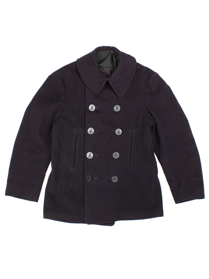 US Navy Pea Coat aus dem Zweiten Weltkrieg mit 10 Knöpfen (Größe XS)