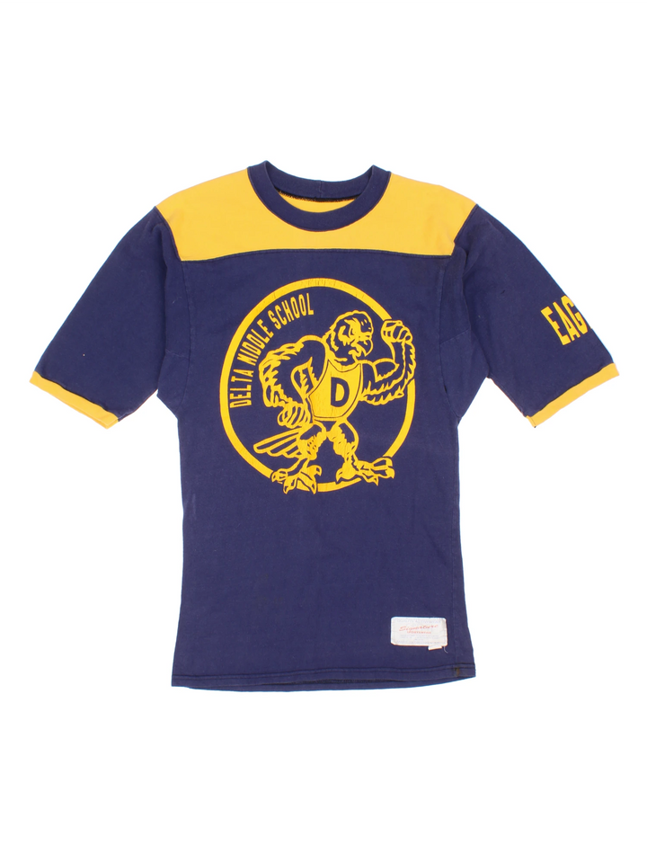 80's Delta Middle School "Eagles" Graphic T-Shirt (Size XXS)