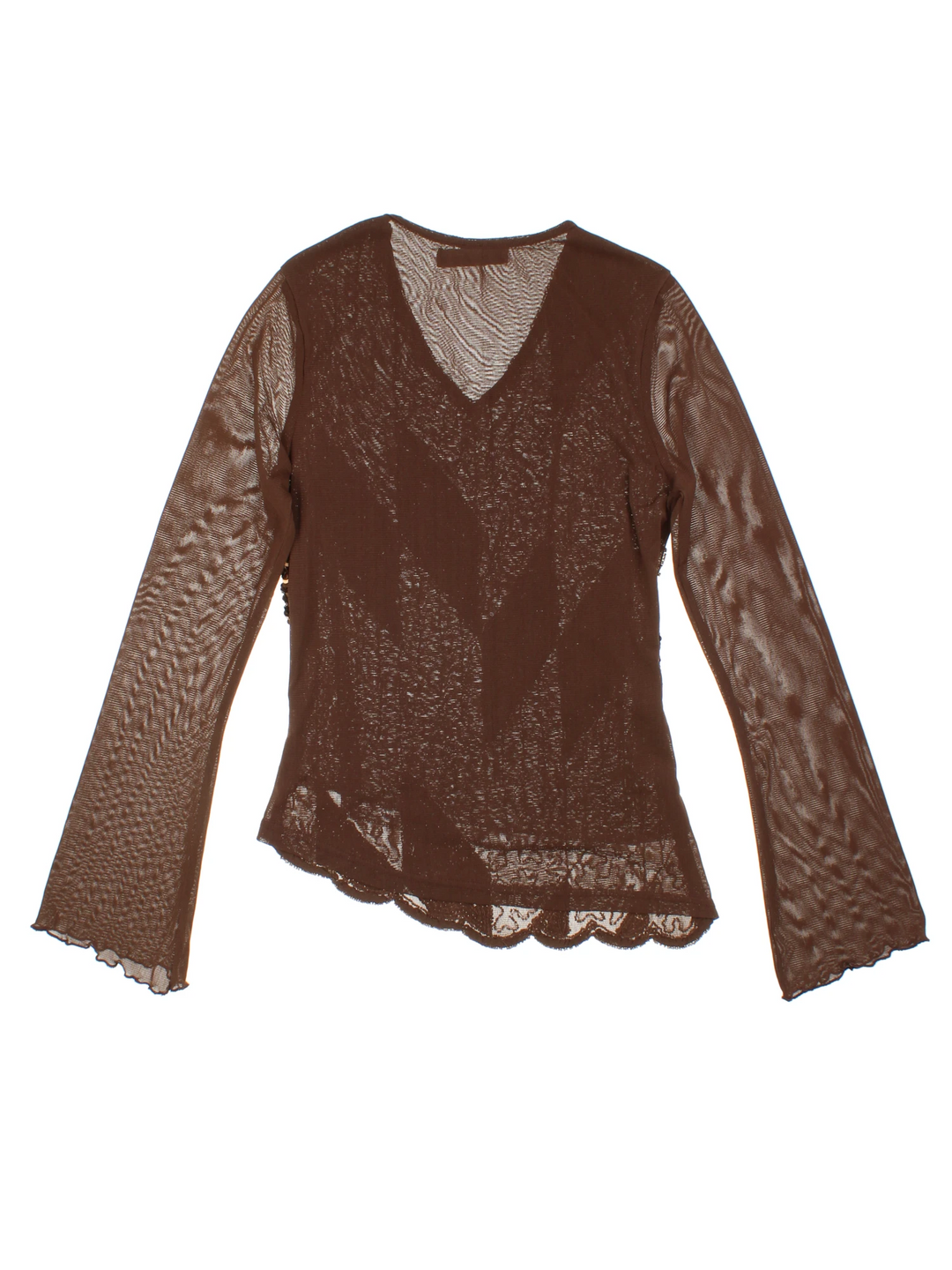 Y2K Embellished Mesh Top (Size XS)