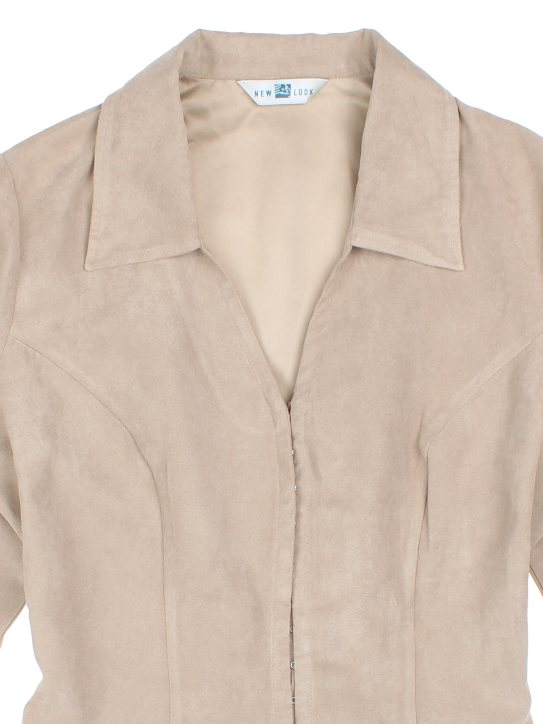 Y2K New Look Faux Suede Shirt (Size M)