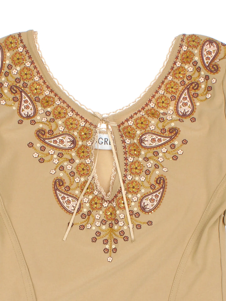 Y2K Flute Sleeve Top (Size XXS)